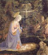Fra Filippo Lippi Adoration of Child with St.Bernard oil painting reproduction